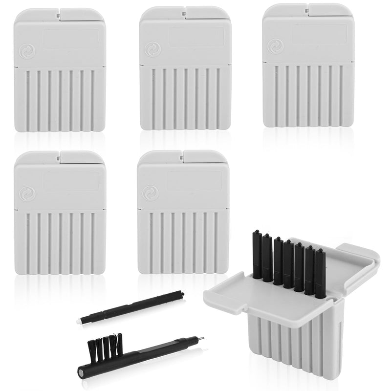 32pcs Hearing Aid Wax Guard Filters + Cleaning Brush, Compatible with Phonak, Widex & Unitron Hearing Aid Replacement Accessories Kit 32
