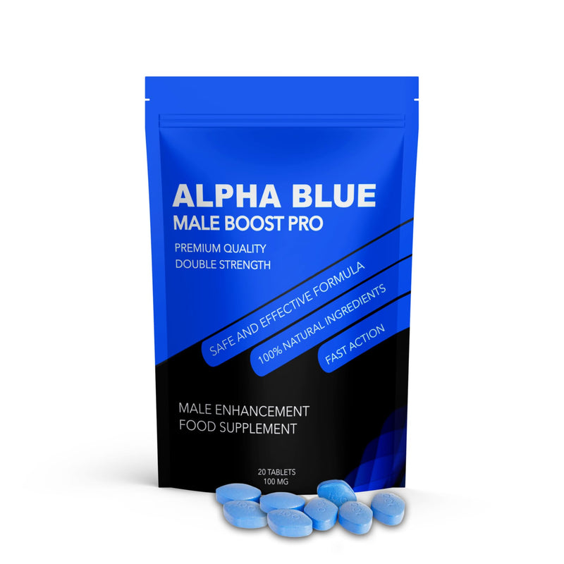 ALPHA BLUE Ginseng and Maca Tablets 100 mg - 30 Count - Herbal Food Supplement - Made in UK