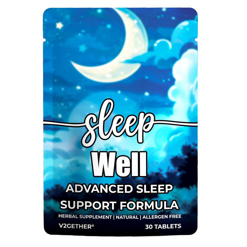 Sleep Well Advanced Sleep Support Formula – Natural Nighttime Sleep Aid Supplement for Deep Restful Sleep & Relaxation, Non-Habit Forming Sleep Support Tablets for Adults (30 Tablets) 30 Tablets