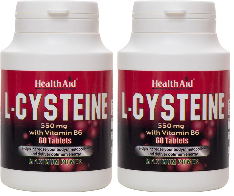 HealthAid L-Cysteine 550mg - 30 Tablets (Pack of 2) 30 count (Pack of 2)