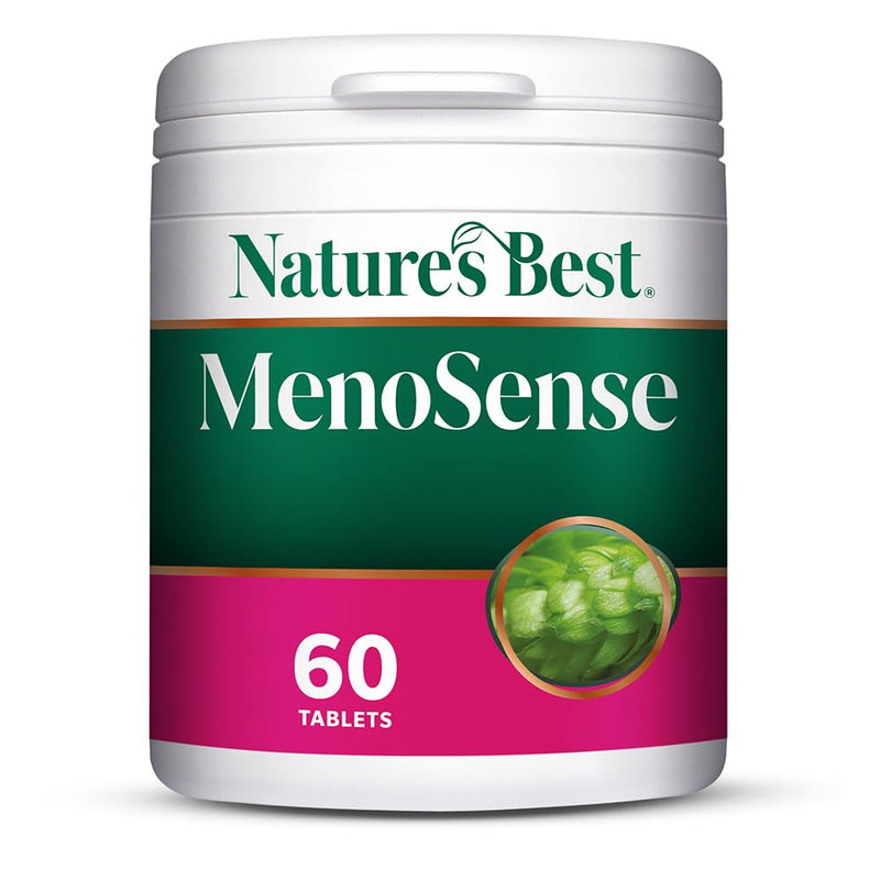 Nature’s Best Menosense -Women's Health Supplement with Hops, SOYA Isoflavones & Sage - Cognitive Function & Botanical Blend - 60 Vegan Tablets (2 Month Supply)