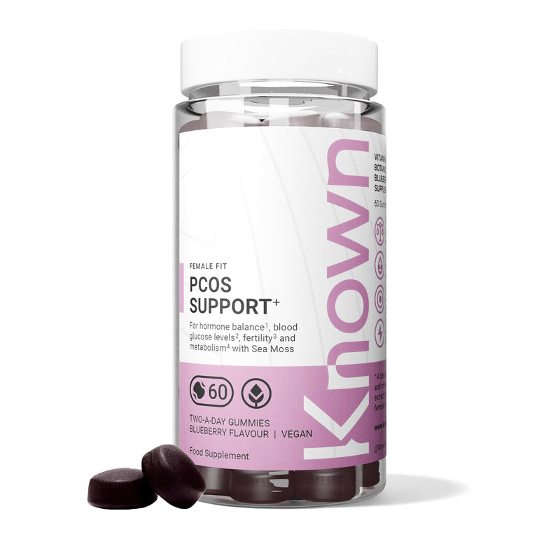 Known PCOS Support Gummies – Blueberry – 1 Month Supply – 3rd Party Tested – Vegan – Easy Powder Alternative – Hormonal Balance & Metabolic Support – Vitamin B6, Zinc & Chromium 1 count (Pack of 60)
