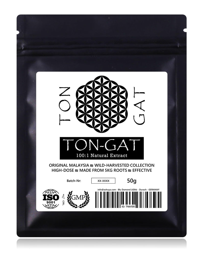 TON-GAT 100:1 Root Extract Powder, the Original from Malaysia, 50g | GMP and ISO-9001 certified, 100% pure and lab tested