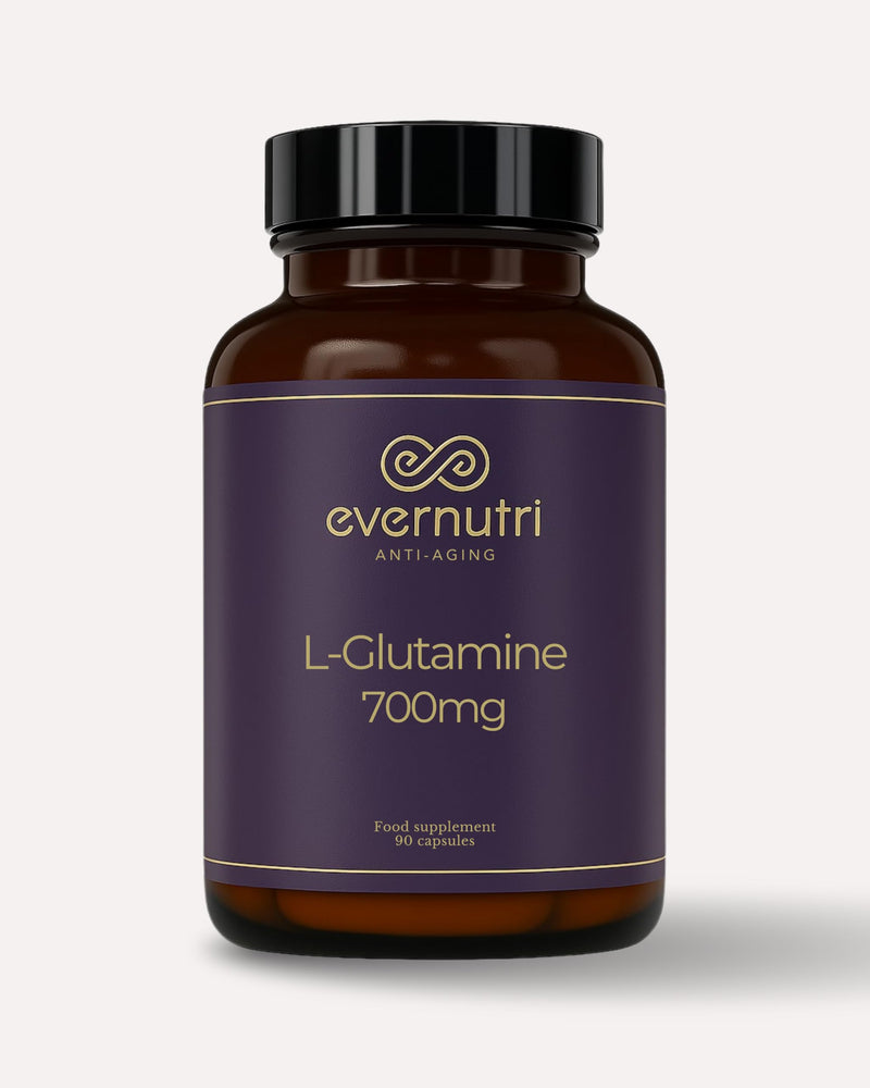 L-Glutamine 700mg – Amino Acid Supplement – Gut & Muscle Support – 90 Vegetarian Capsules