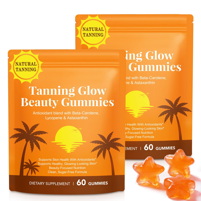 120pcs Tanning Gummies Fast Tan Without Sun, 2026 New Tanning Gummies, Antioxidant Blend with Beta-Carotene,Lycopene & Astaxanthin, Hydration for Natural Looking Glow