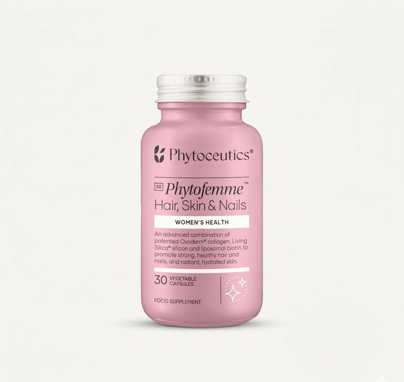 Phytoceutics Phytofemme™ Hair, Skin & Nails – Advanced Beauty Support for Women – with Ovoderm®, Living Silica® & Liposomal Biotin – Supports Hair Growth, Skin Hydration & Nail Strength – 30 Capsules