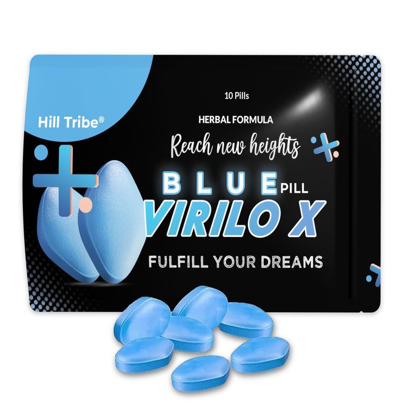 Hill Tribe Herbal Tablets for Men Ginseng Energy Vitality Stamina Performance Support Natural Supplement Made in UK 10 Count