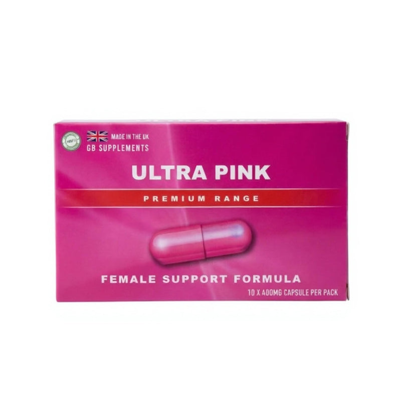 10 x 400mg NEW Advanced Formula -Ultra Pink Premium Female Vitality Capsules | 400mg | 10 Capsules | Maca, Ginseng, Rhodiola & Fenugreek Blend | Women’s Wellness Support