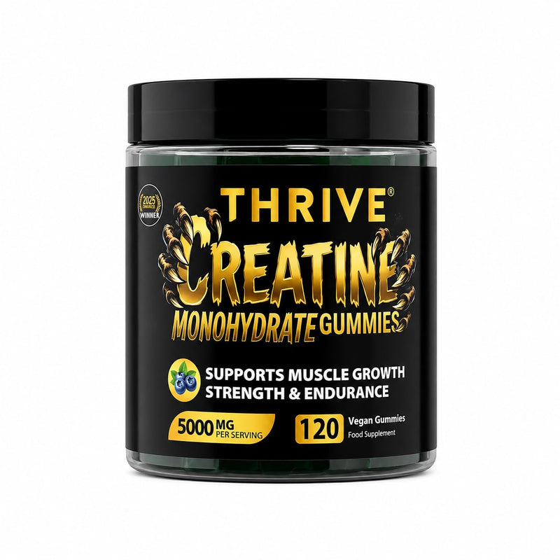 Creatine Monohydrate Gummies 5000mg | 120 High Potency Vegan Gummies (30 Day Supply) | Supports Muscle Growth, Strength & Endurance with L-Taurine, Betaine Anhydrous & Alpha GPC | for Men & Women Creatine Monohydrate