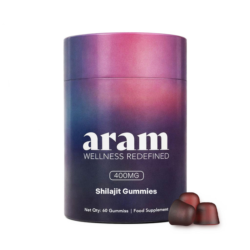 ARAM Lab Tested Purified Shilajit Extract Gummies 400mg | Himalayan Sourced Tamarind Flavour Shilajit Supplement | Mineral Rich Fulvic Acid | Sugar Free Pectin Vegan | 60 Gummies
