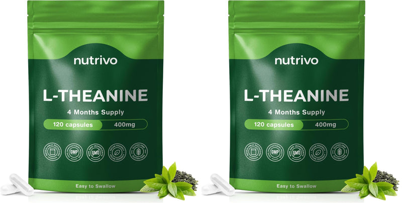 L Theanine 400mg | 120 Vegan Capsules - 4 Months Supply | Good Alternative to L-Theanine Powder, Gummies and Drops | UK Made L'Theanine Supplement (Pack of 2) 1 count (Pack of 240)