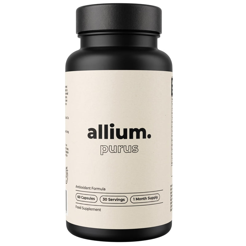 Allium Purus Antioxidant & Immunity Supplement – 60 Capsules with Beetroot, Turmeric, Ginger & Aged Black Garlic – Formulated for Systemic Wellness and Daily Vitality - GMP - Vegan - Non GMO