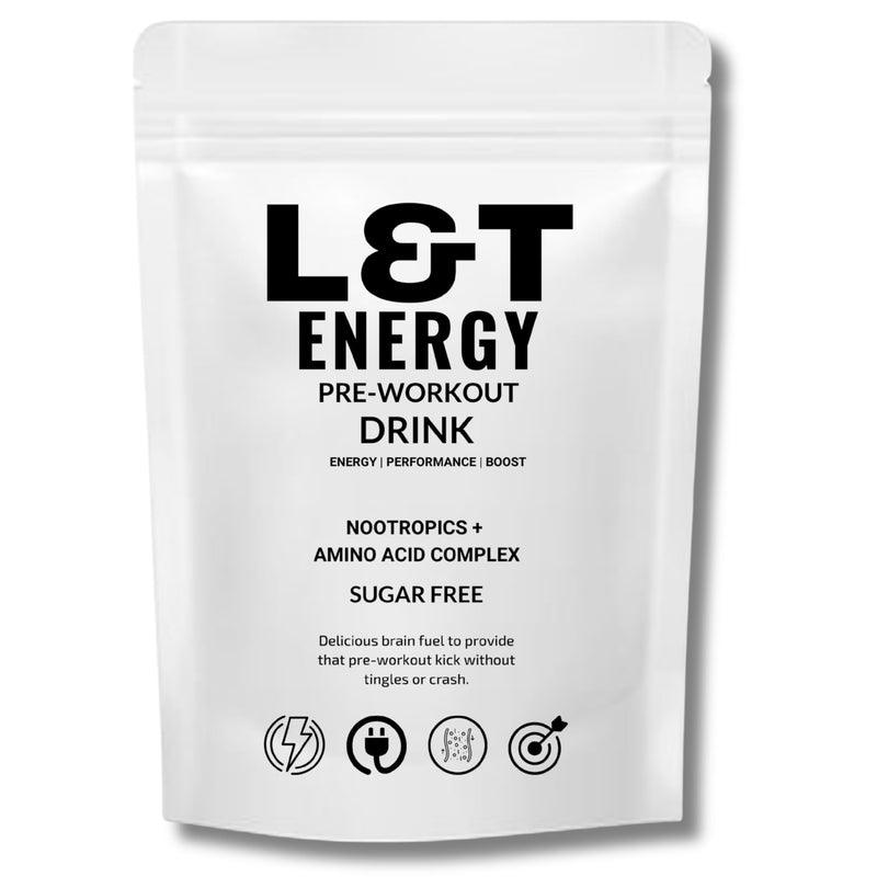 L&T Energy Pre Workout Powder - 13000mg with Caffeine, Creatine, Citrulline & Tyrosine - Sugar Free & No Tingles - Preworkout Energy Drink Men & Women (44 Servings, Orange) 44 Servings