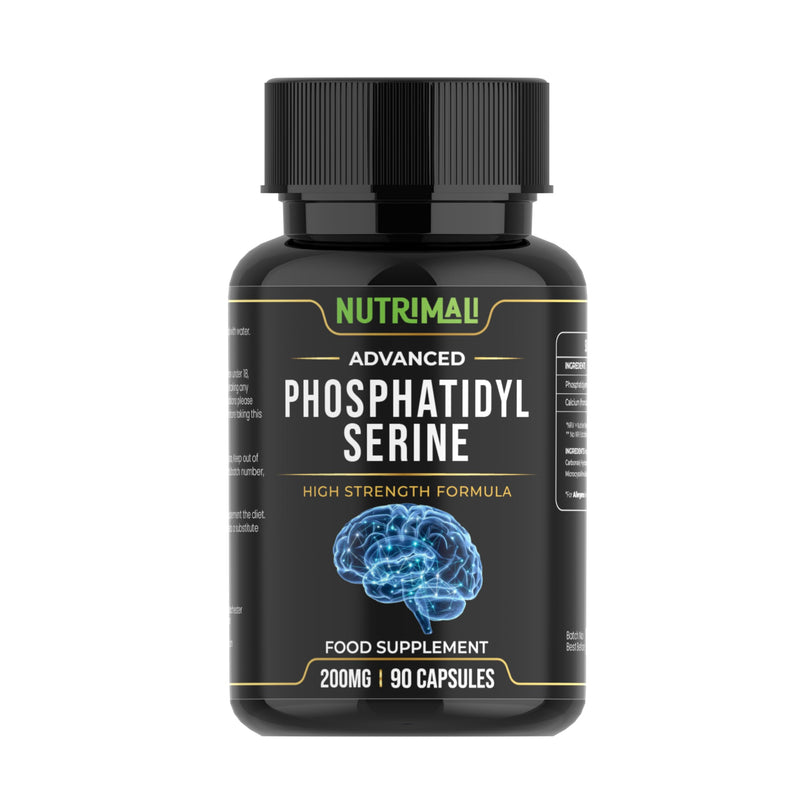 Phosphatidylserine Capsules | High Strength Formula - 200mg | 90 Vegan Capsules | Food Supplement – Non GMO | By NutriMali
