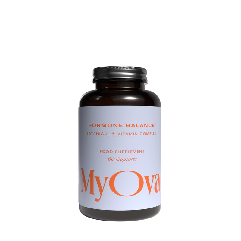 MyOva Hormone Balance Supplement - A Plant-Powered Supplement for Women’s Hormonal Support - Vitamin B6, Ashwagandha, Shatavari Root & Turmeric Extract - 60 Vegan Capsules - UK Manufactured