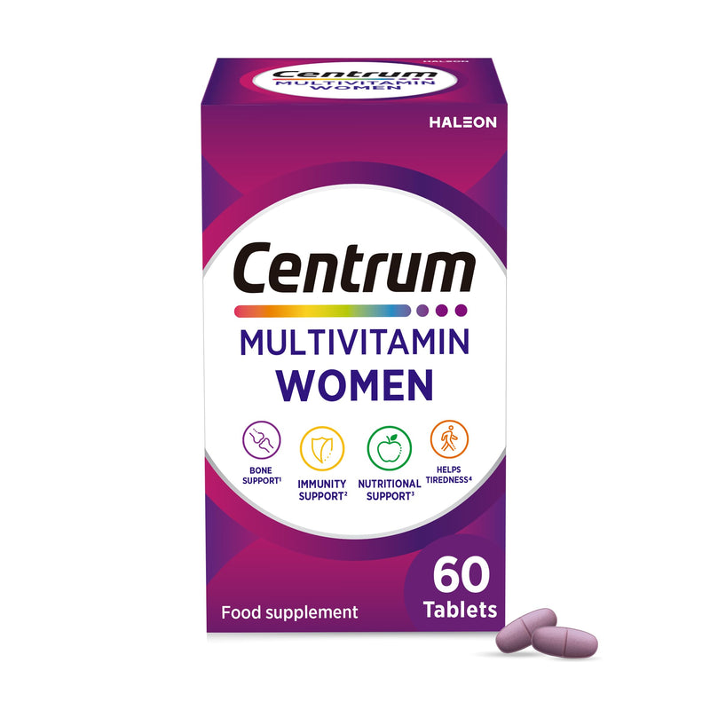 Centrum Women's Multivitamins & Minerals, 23 Essential nutrients Including Vitamin D, C, and Iron, 60 Tablets (Packaging May Vary) 60 count (Pack of 1) New look