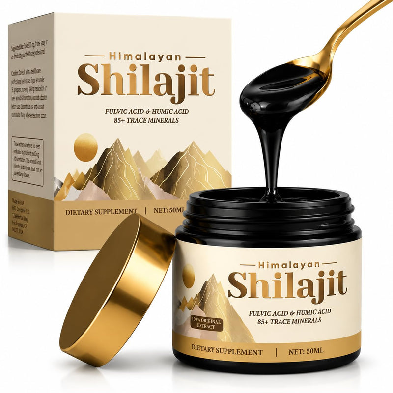 Shilajit Resin, Pure Shilajit Resin Himalayan Organic with 85+ Trace Minerals Complex, Support Energy, Immune, Overall Health, 50 ml (Pack of 1) 50 ml (Pack of 1)