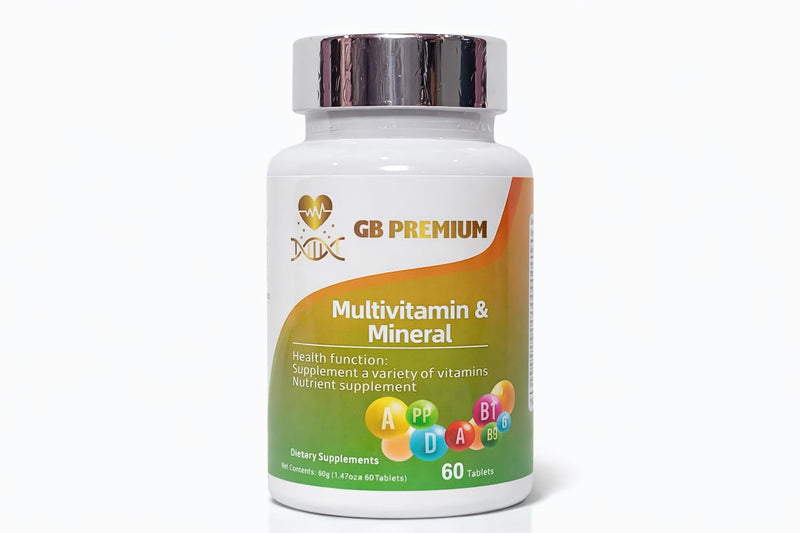Multivitamin & Mineral Tablets, Daily Vitamins and Minerals Supplement with Vitamin A, C, D3, B Vitamins, Zinc, Iron & Magnesium, 60 Tablets