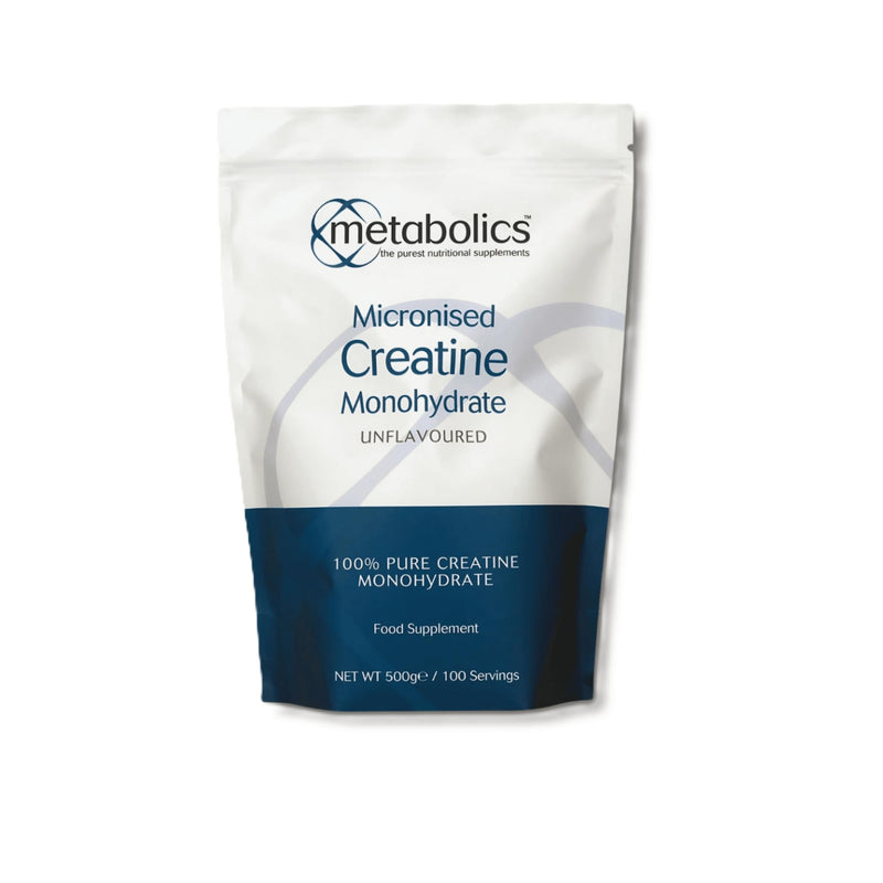 Metabolics Micronised Creatine Monohydrate Powder 5g Serving — Pure, Unflavoured, Additive-Free — UK Made GMP Certified — Strength, Power, Muscle Energy, Performance & Recovery Support — Vegan