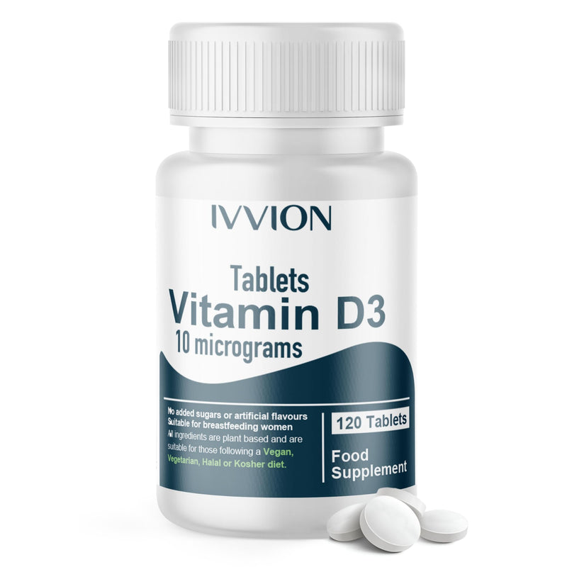 Certified Vegan 400IU, Vitamin D3, 120 Days Tablets for Pregnancy, Nursing, and Seniors - NHS Approved