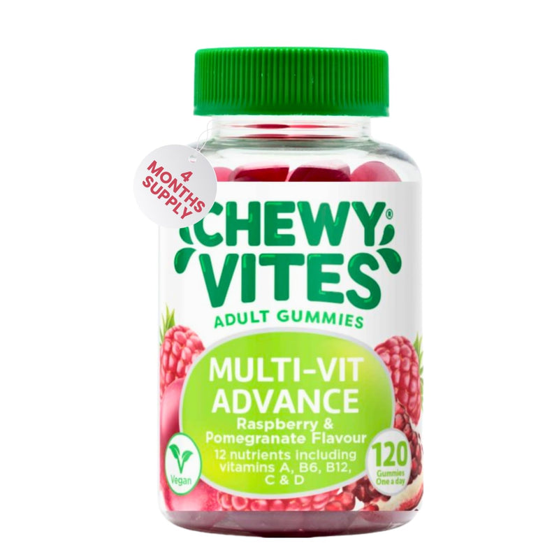 Multivitamin Gummies for Adults, 120 Gummies (4 Month Supply), 12 Vitamins and Minerals: Vitamin C, D, B12, Folic Acid, Vegan Multivitamins for Women & Men, for Energy & Immune Support - Chewy Vites