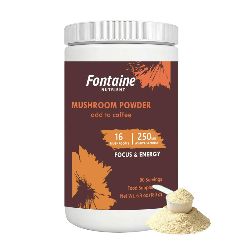 16-in-1 Super Mushroom Coffee with Lion's Mane, Reishi - 1730mg Functional Mushrooms Complex for Immunity, Focus, Nootropic, Mood & Energy, Premium Mushroom Supplement, 90 Days Supply