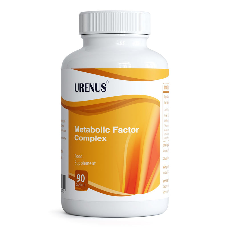 Metabolic Factor Complex Capsules – Energy & Metabolism Support with Acetyl L-Carnitine 500mg, Green Tea Extract 500mg, Caffeine 250mg, Coleus Forskohlii & Theobromine – 90 Vegan Capsules