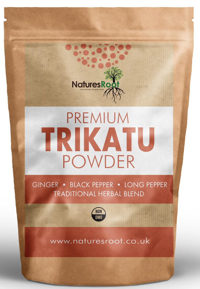 Nature’s Root Organic Trikatu Powder 500g – Traditional Ayurvedic Herbal Blend – Ginger, Black Pepper & Long Pepper – Fine Powder for Daily Wellness Routines