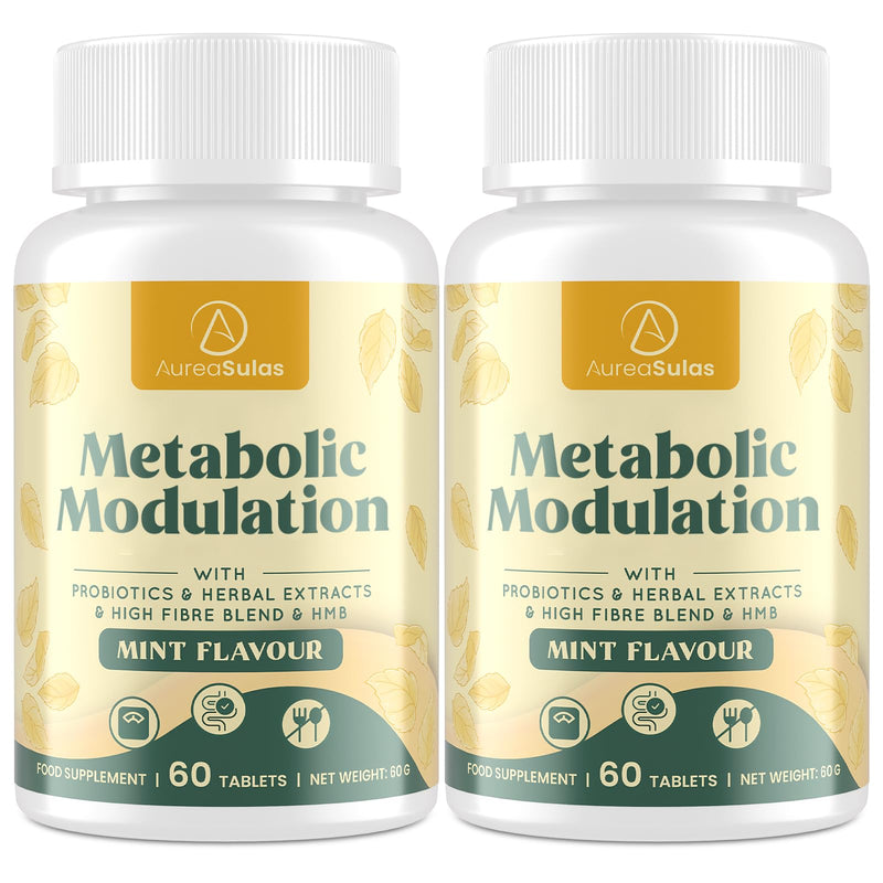 Probiotic & Botanical Fibre Tablets for Gut Health & Digestion, 100 Billion CFU, Prebiotic Fibre, Natural Digestive Support with HMB, Green Tea & Ginger Extracts, Mint Flavour, Vegan, 120 Tablets