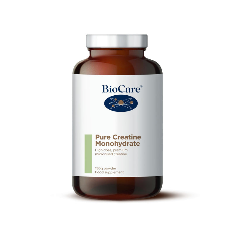 BioCare Pure Creatine Monohydrate - Micronised Powder for Exercise Performance & Strength Support - Unflavoured Vegan Formula - 150g