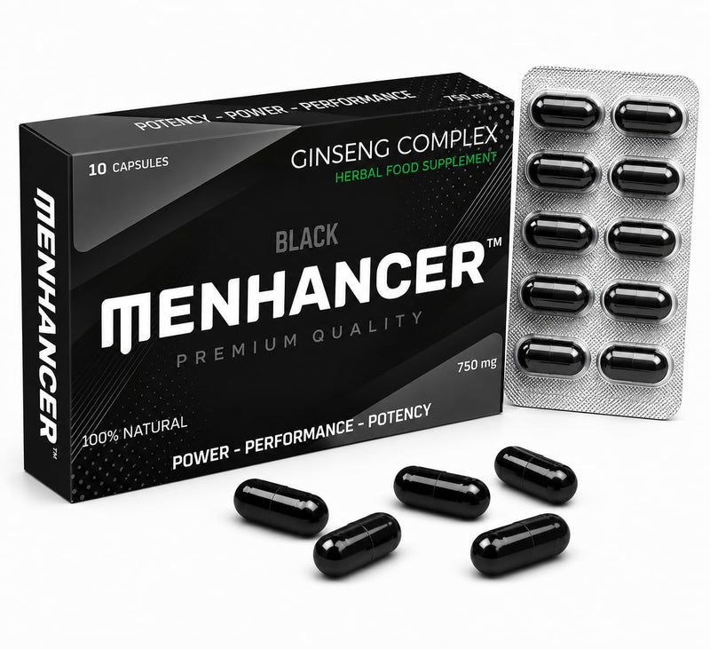 Enhance Your Performance - Extra Strength Performance Enhancing Pills, Stamina Endurance Booster Black Supplement Pills for Men - 10 Ginseng Capsules