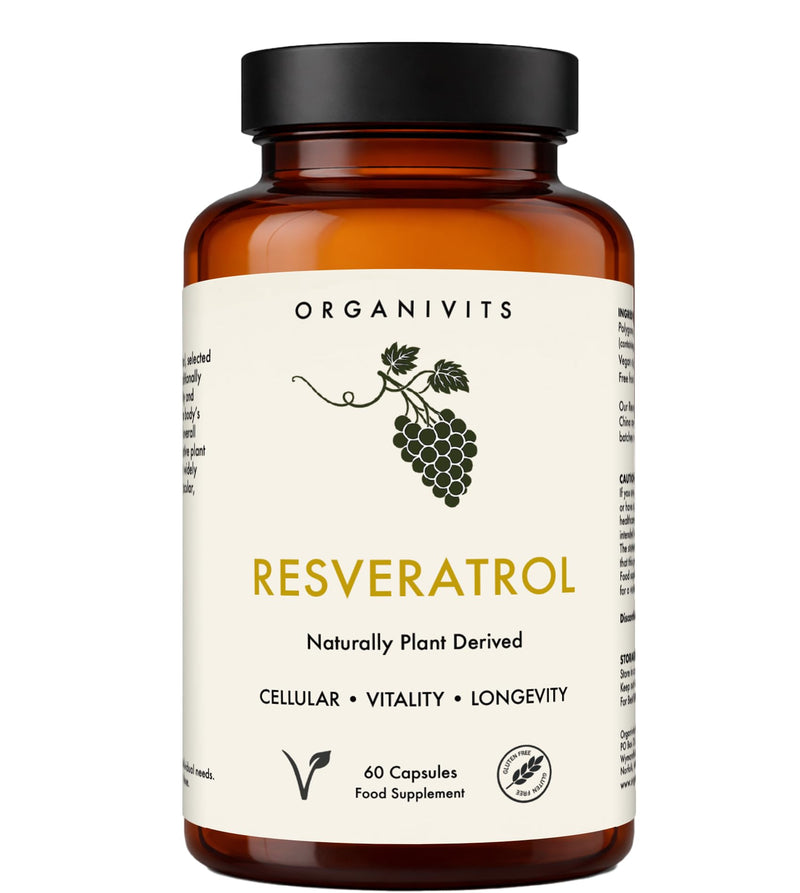 Resveratrol Capsules | Premium Plant Derived Resveratrol | 60 Vegan Capsules | Botanical Wellness & Healthy Ageing Support | No Fillers or Flow Agents