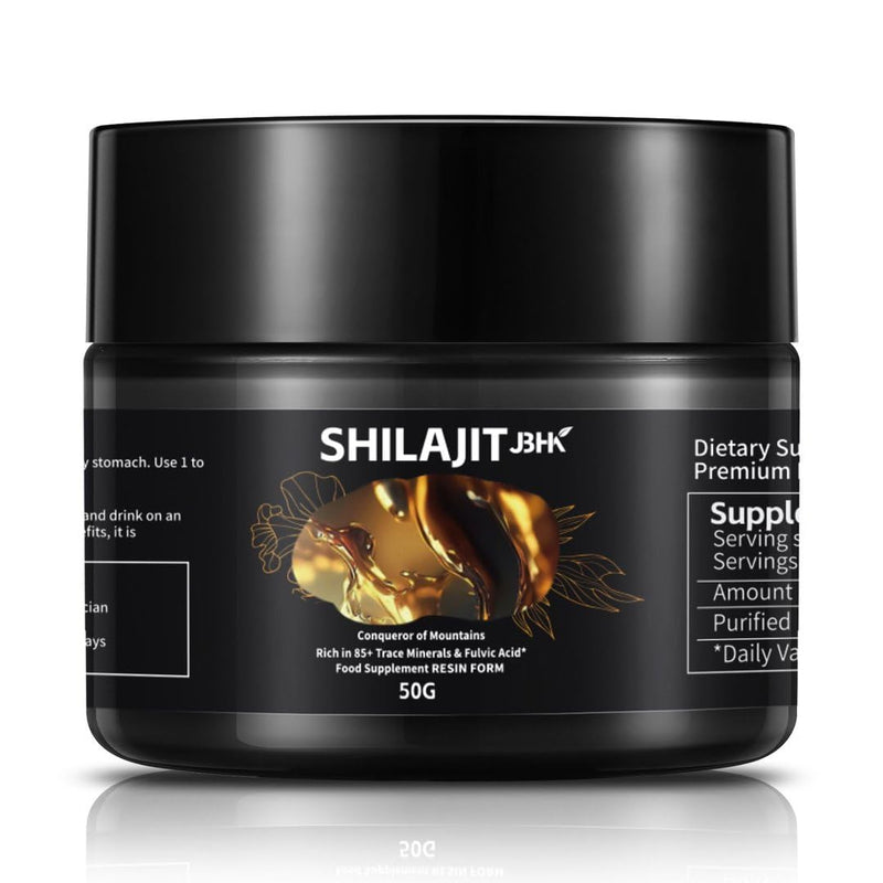 Shilajit Himalayan Organic Resin,Gold Grade Himalayan Shilajit with Fulvic & Humic Acid & 85+ Trace Minerals Complex for Energy, Strength & Immunity for Men & Women (50g, Unflavoured) 1 count (Pack of 1)