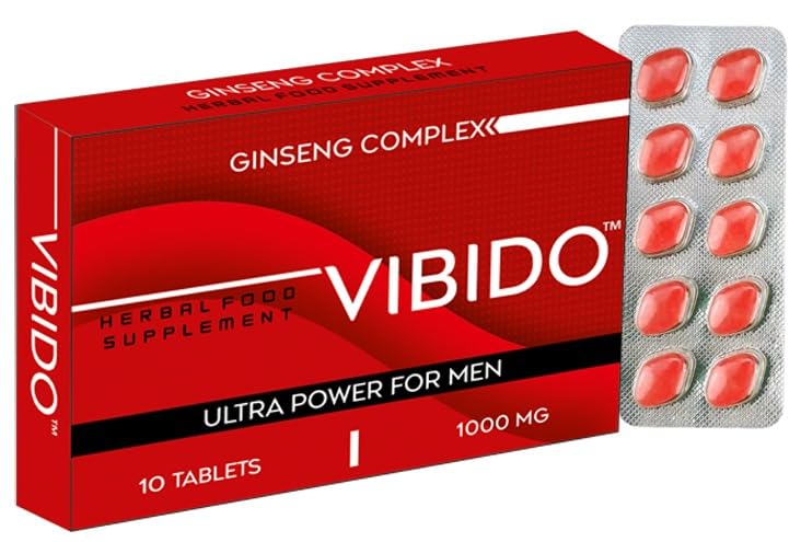 Red Ginseng 1000mg Tablets for Men NEW UK | Energy, Stamina & Performance Support | Advanced Formula | 10 Tablets