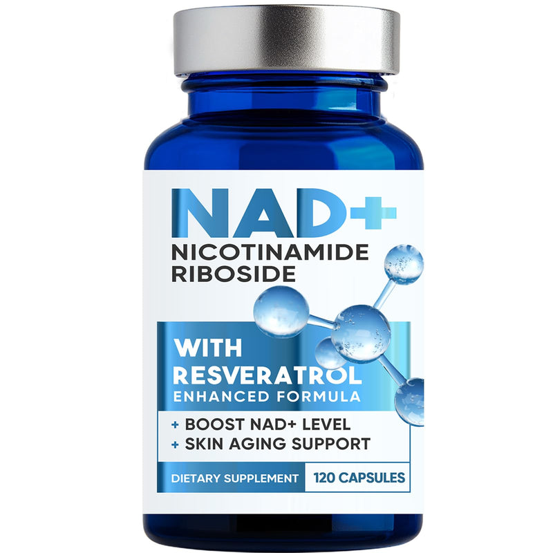 NAD+ Supplement 1500MG, 120PCS Ultra NAD+ & Resveratrol Supplement, Boosting Riboside for Cellular Energy, Metabolism & Repair