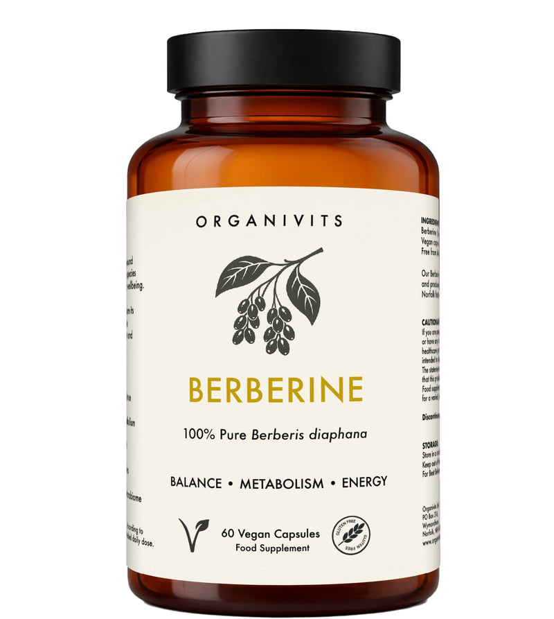 Berberine Capsules | Premium Berberis Diaphana Extract | Vegan Capsules | Natural Metabolic Support | No Fillers or Flow Agents