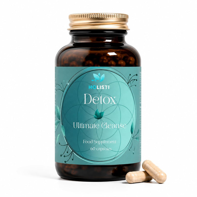Liver Detox & Cleanse Supplement | Artichoke, Glutathione & Reishi | Made in UK | Vegan Capsules | 30 Day Supply | Liver & Gut Support | 25-in-1 Complex