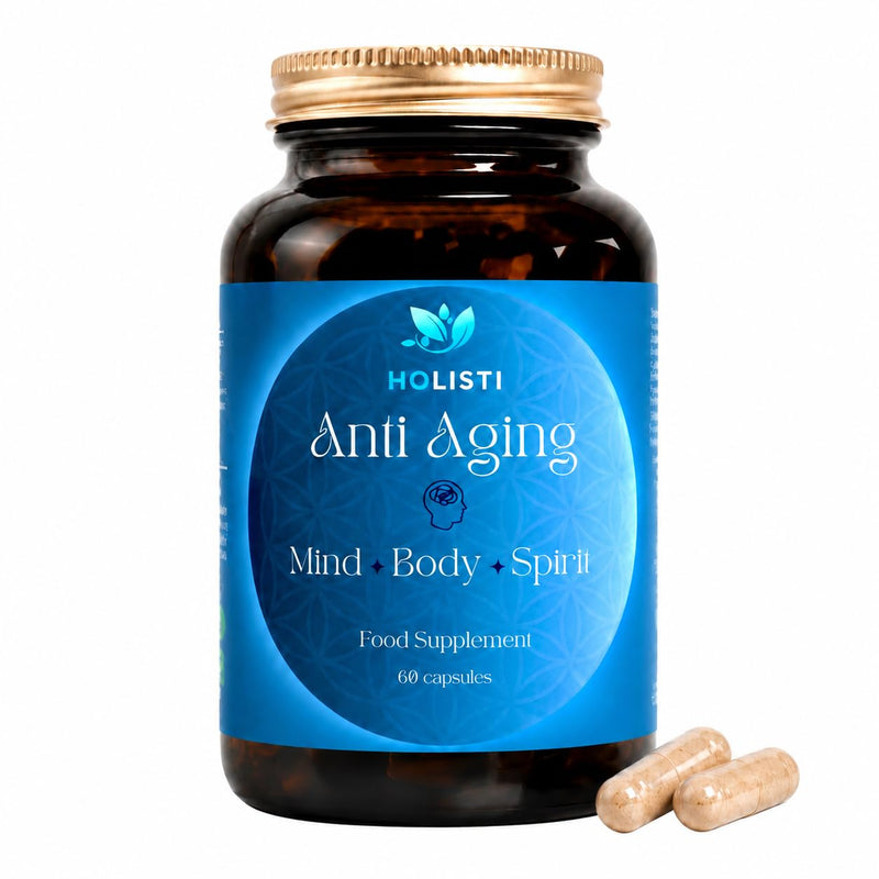 Anti Ageing Supplement | CoQ10, Glutathione & Vitamin C | Made in UK | Vegan Capsules | 30 Day Supply | 15-in-1 Complex | Antioxidant Formula
