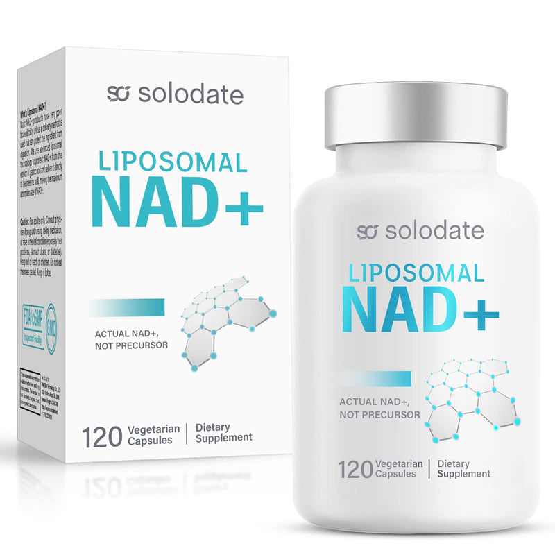 Liposomal NAD+ Supplement, Actual NAD+ Capsules Not Precursor, Advanced Absorption Dietary Formula, 120 Vegetarian Count, Daily Routine Support