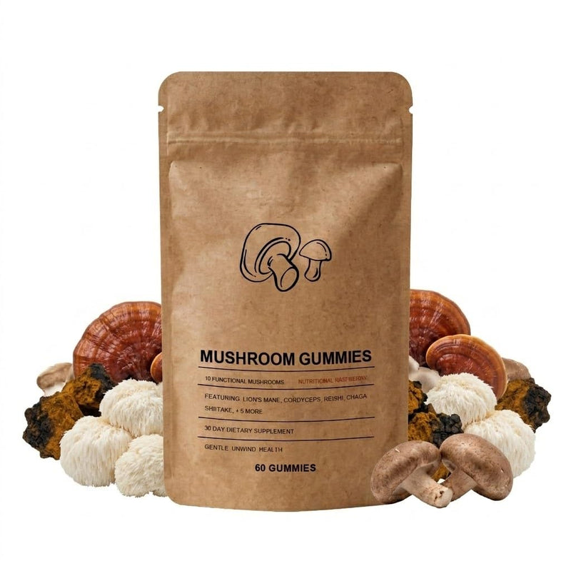 10 in 1 Mushroom Gummies High Strength for Women & Men(1 Bags)