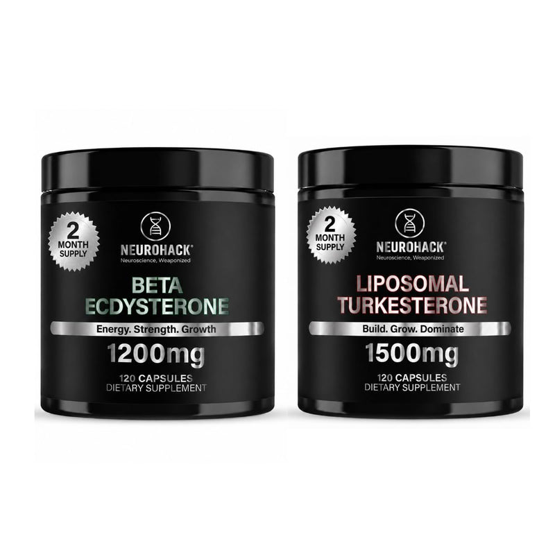 Beta Ecdysterone 1200mg & Liposomal Turkesterone 1500mg Bundle (2 Month Supply)