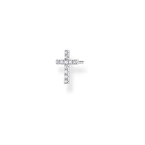 [Australia] - Thomas Sabo Women's Single Cross Stud Earrings 925 Sterling Silver 