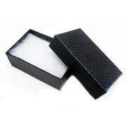 [Australia] - 25 Pieces Pack Cotton Filled Matte Black Paper Cardboard Jewelry Gift and Retail Boxes 3 X 2 X 1 Inch #32 Size by R J Displays 