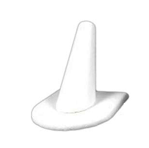 [Australia] - RJ Displays 5 Piece Pack-White Faux Leather Ring Finger Jewelry Holder Showcase Display Stands to Display Rings Wedding Rings (5) 