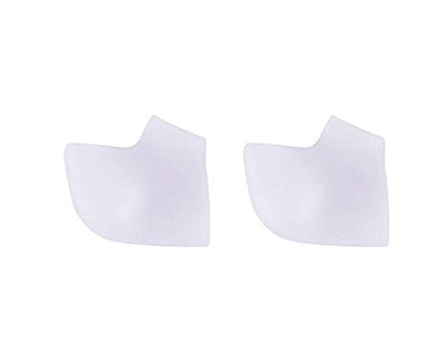 [Australia] - 1 Pair Silicone Gel Heel Protector-Sock Cracked Foot Care Pain Relief Anti-cracking Cushion Pad for Spur, Cracked, Foot Blister, Plantar Fasciitis (White) White 