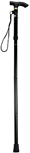 [Australia] - Walking Flexible Stick, Easy Adjustable Height Folding Extendable Walking Stick for Unisex Black 