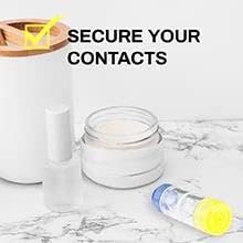 [Australia] - SPORTS WORLD VISION Contact Lens Cases for Hard Lenses |Leakproof |Easy to Carry and Use | Storage Case for Left/Right Eyes | Rigid Gas Permeable RGP Lenses | 10 Pieces 