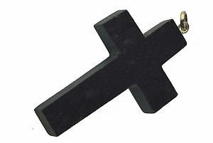 [Australia] - crystalmiracle Black Tourmaline Gemstone Cross Pendant Crystal Healing Fashion Gift Energy Handcrafted Accessory 