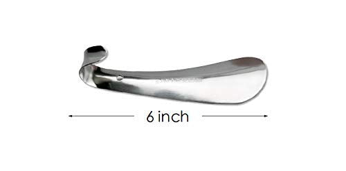 [Australia] - Travel Shoe Horn for Men, Women - Portable 6 Inch Long Shoe Horn, Easy to Take for Travel Use, Stainless Steel Shoe Helper Stick, Heavy Duty Unibody Metal Shoe Horn, Shoehorn 