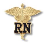 [Australia] - EMI Registered Nurse Rn Caduceus and Rn Round Emblem 2 Item Pin Set 